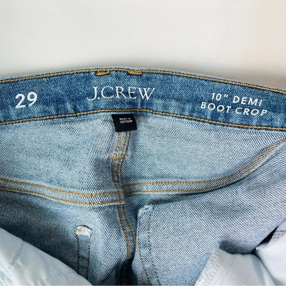 J. Crew 10” Demi Boot Cut Crop Denim Jeans